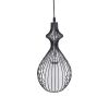 GLOBOSTAR® REA 01197 Μοντέρνο Κρεμαστό Φωτιστικό Οροφής με Ντουί 1 x E27 AC 220-240V IP20 - Μαύρο & Λευκό - Μ21 x Π21 x Υ40cm