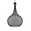GLOBOSTAR® LILY 01198 Μοντέρνο Κρεμαστό Φωτιστικό Οροφής με Ντουί 1 x E27 AC 220-240V IP20 - Μαύρο & Λευκό - Μ30 x Π30 x Υ50cm