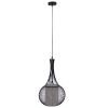GLOBOSTAR® LILY 01198 Μοντέρνο Κρεμαστό Φωτιστικό Οροφής με Ντουί 1 x E27 AC 220-240V IP20 - Μαύρο & Λευκό - Μ30 x Π30 x Υ50cm