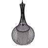 GLOBOSTAR® LILY 01198 Μοντέρνο Κρεμαστό Φωτιστικό Οροφής με Ντουί 1 x E27 AC 220-240V IP20 - Μαύρο & Λευκό - Μ30 x Π30 x Υ50cm