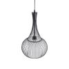 GLOBOSTAR® LILY 01198 Μοντέρνο Κρεμαστό Φωτιστικό Οροφής με Ντουί 1 x E27 AC 220-240V IP20 - Μαύρο & Λευκό - Μ30 x Π30 x Υ50cm