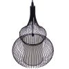 GLOBOSTAR® LILY 01199 Μοντέρνο Κρεμαστό Φωτιστικό Οροφής με Ντουί 1 x E27 AC 220-240V IP20 - Μαύρο & Λευκό - Μ31 x Π31 x Υ42cm