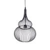 GLOBOSTAR® LILY 01199 Μοντέρνο Κρεμαστό Φωτιστικό Οροφής με Ντουί 1 x E27 AC 220-240V IP20 - Μαύρο & Λευκό - Μ31 x Π31 x Υ42cm
