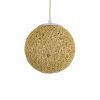 GLOBOSTAR® OCEANA 01200 Boho Κρεμαστό Φωτιστικό Οροφής με Ντουί 1 x E27 AC 220-240V IP20 - Μπεζ - Μ20 x Π20 x Υ20cm