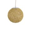 GLOBOSTAR® OCEANA 01200 Boho Κρεμαστό Φωτιστικό Οροφής με Ντουί 1 x E27 AC 220-240V IP20 - Μπεζ - Μ20 x Π20 x Υ20cm