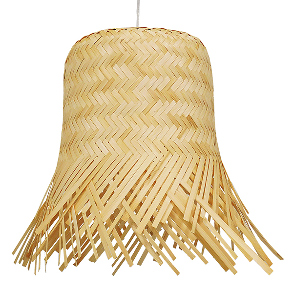 GLOBOSTAR® HAWAII 01201 Boho Κρεμαστό Φωτιστικό Οροφής με Ντουί 1 x E27 AC 220-240V IP20 - Μπεζ - Μ28 x Π28 x Υ25cm