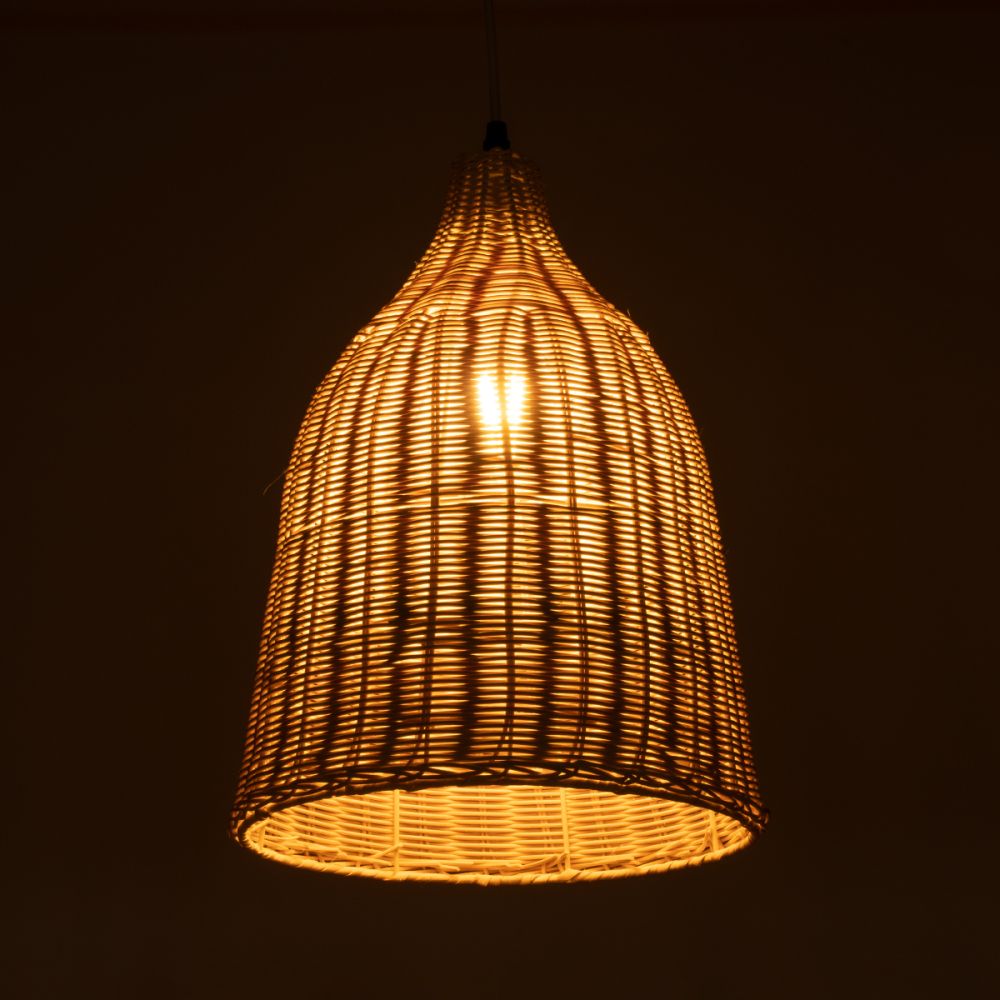 GLOBOSTAR® BAHAMAS 01202 Boho Κρεμαστό Φωτιστικό Οροφής με Ντουί 1 x E27 AC 220-240V IP20 - Μπεζ - Μ30 x Π30 x Υ40cm