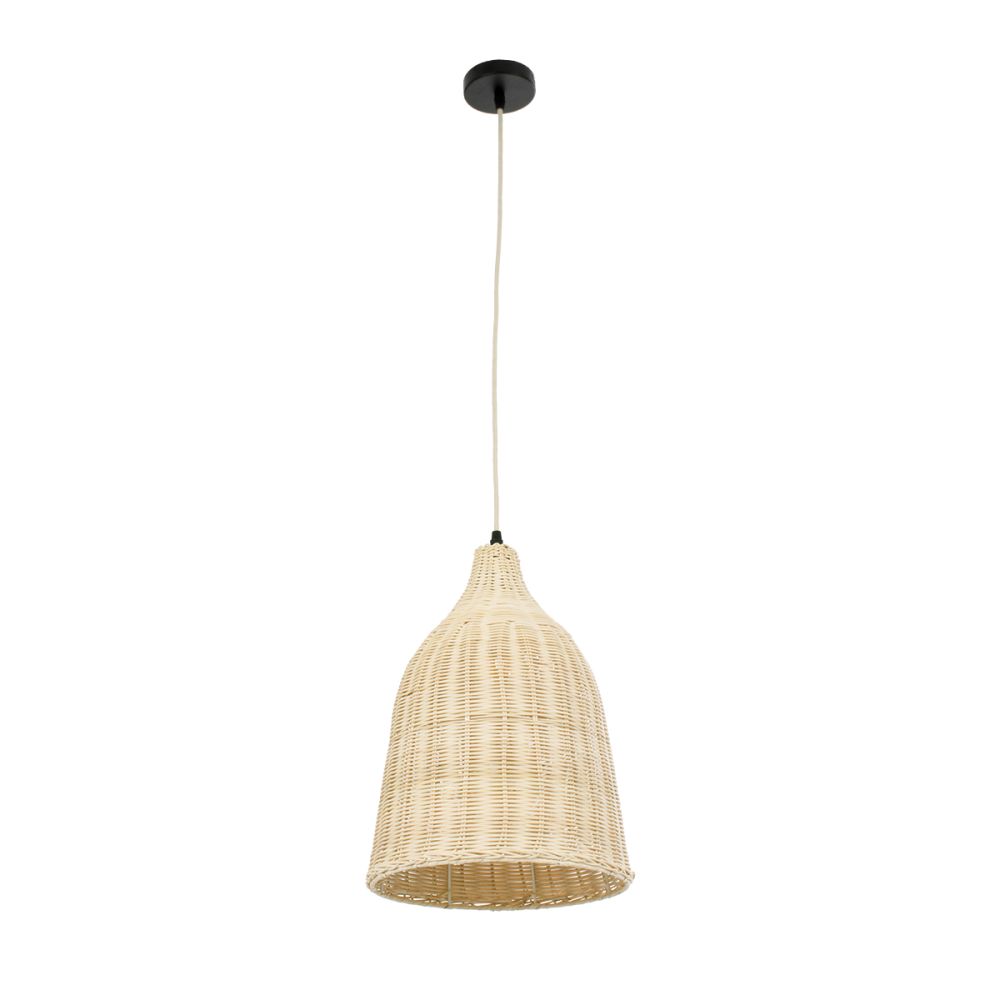 GLOBOSTAR® BAHAMAS 01202 Boho Κρεμαστό Φωτιστικό Οροφής με Ντουί 1 x E27 AC 220-240V IP20 - Μπεζ - Μ30 x Π30 x Υ40cm
