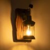 GLOBOSTAR® BRASRA 01204 Vintage Φωτιστικό Τοίχου - Απλίκα με Ντουί 1 x E27 AC 220-240V IP20 - Καφέ & Μαύρο - Μ15 x Π20 x Υ30cm