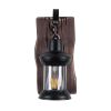 GLOBOSTAR® BRASRA 01204 Vintage Φωτιστικό Τοίχου - Απλίκα με Ντουί 1 x E27 AC 220-240V IP20 - Καφέ & Μαύρο - Μ15 x Π20 x Υ30cm