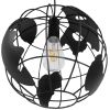 GLOBOSTAR® EARTH 01205 Vintage Κρεμαστό Φωτιστικό Οροφής με Ντουί 1 x E27 AC 220-240V IP20 - Μαύρο - Μ30 x Π30 x Υ30cm