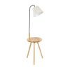 GLOBOSTAR® TIFFANY 01206 Μοντέρνο Επιδαπέδιο Φωτιστικό με Ντουί 1 x E27 AC 220-240V IP20 - Μπεζ & Λευκό - Μ28 x Π28 x Υ140cm