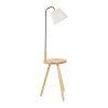 GLOBOSTAR® TIFFANY 01206 Μοντέρνο Επιδαπέδιο Φωτιστικό με Ντουί 1 x E27 AC 220-240V IP20 - Μπεζ & Λευκό - Μ28 x Π28 x Υ140cm