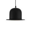 GLOBOSTAR® CHARLO 01214 Vintage Κρεμαστό Φωτιστικό Οροφής με Ντουί 1 x E27 AC 220-240V IP20 - Μαύρο & Χρυσό - Μ26 x Π26 x Υ16cm
