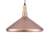 GLOBOSTAR® FELICITA 01223 Μοντέρνο Κρεμαστό Φωτιστικό Οροφής με Ντουί 1 x E27 AC 220-240V IP20 - Χάλκινο & Λευκό - Μ40 x Π40 x Υ30cm