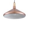 GLOBOSTAR® FELICITA 01223 Μοντέρνο Κρεμαστό Φωτιστικό Οροφής με Ντουί 1 x E27 AC 220-240V IP20 - Χάλκινο & Λευκό - Μ40 x Π40 x Υ30cm
