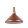 GLOBOSTAR® FERCLA 01224 Μοντέρνο Κρεμαστό Φωτιστικό Οροφής με Ντουί 1 x E27 AC 220-240V IP20 - Χάλκινο & Λευκό - Μ27 x Π27 x Υ25cm