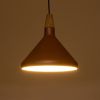 GLOBOSTAR® FERCLA 01224 Μοντέρνο Κρεμαστό Φωτιστικό Οροφής με Ντουί 1 x E27 AC 220-240V IP20 - Χάλκινο & Λευκό - Μ27 x Π27 x Υ25cm