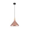 GLOBOSTAR® FERCLA 01224 Μοντέρνο Κρεμαστό Φωτιστικό Οροφής με Ντουί 1 x E27 AC 220-240V IP20 - Χάλκινο & Λευκό - Μ27 x Π27 x Υ25cm