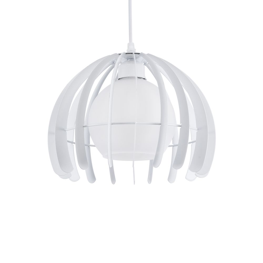 GLOBOSTAR® INGLEY 01225 Μοντέρνο Κρεμαστό Φωτιστικό Οροφής με Ντουί 1 x E27 AC 220-240V IP20 - Λευκό - Μ26 x Π26 x Υ21cm