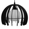 GLOBOSTAR® INGLEY 01226 Μοντέρνο Κρεμαστό Φωτιστικό Οροφής με Ντουί 1 x E27 AC 220-240V IP20 - Μαύρο & Λευκό - Μ26 x Π26 x Υ21cm