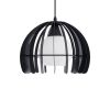 GLOBOSTAR® INGLEY 01226 Μοντέρνο Κρεμαστό Φωτιστικό Οροφής με Ντουί 1 x E27 AC 220-240V IP20 - Μαύρο & Λευκό - Μ26 x Π26 x Υ21cm