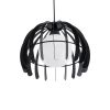 GLOBOSTAR® INGLEY 01226 Μοντέρνο Κρεμαστό Φωτιστικό Οροφής με Ντουί 1 x E27 AC 220-240V IP20 - Μαύρο & Λευκό - Μ26 x Π26 x Υ21cm