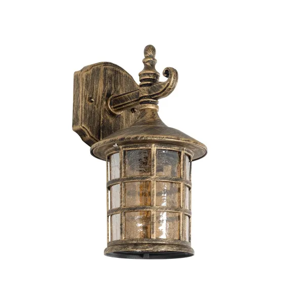 GLOBOSTAR® PHAROS 01228 Vintage Φωτιστικό Τοίχου - Απλίκα με Ντουί 1 x E27 AC 220-240V IP20 - Μπρούτζινο Εφέ Σκουριάς - Μ17 x Π19 x Υ29cm