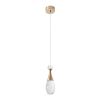 GLOBOSTAR® JADORE 01232 Μοντέρνο Κρεμαστό Φωτιστικό Οροφής LED 5W 400lm 120° AC 220-240V IP20 Θερμό Λευκό 2700K - Lumileds SMD Chip - Χρυσό & Διάφανο - Μ8 x Π8 x Υ26cm - 2 Χρόνια Εγγύηση