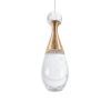 GLOBOSTAR® JADORE 01232 Μοντέρνο Κρεμαστό Φωτιστικό Οροφής LED 5W 400lm 120° AC 220-240V IP20 Θερμό Λευκό 2700K - Lumileds SMD Chip - Χρυσό & Διάφανο - Μ8 x Π8 x Υ26cm - 2 Χρόνια Εγγύηση