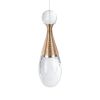 GLOBOSTAR® JADORE 01232 Μοντέρνο Κρεμαστό Φωτιστικό Οροφής LED 5W 400lm 120° AC 220-240V IP20 Θερμό Λευκό 2700K - Lumileds SMD Chip - Χρυσό & Διάφανο - Μ8 x Π8 x Υ26cm - 2 Χρόνια Εγγύηση