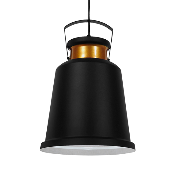 GLOBOSTAR® NUNZIATA 01236 Vintage Κρεμαστό Φωτιστικό Οροφής με Ντουί 1 x E27 AC 220-240V IP20 - Μαύρο & Χρυσό - Μ26 x Π26 x Υ40cm