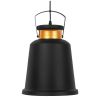 GLOBOSTAR® NUNZIATA 01236 Vintage Κρεμαστό Φωτιστικό Οροφής με Ντουί 1 x E27 AC 220-240V IP20 - Μαύρο & Χρυσό - Μ26 x Π26 x Υ40cm
