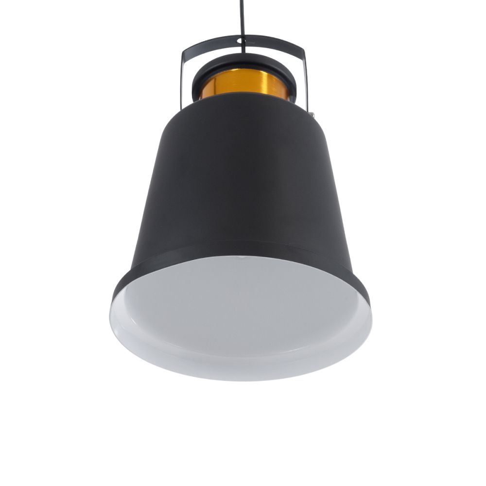 GLOBOSTAR® NUNZIATA 01236 Vintage Κρεμαστό Φωτιστικό Οροφής με Ντουί 1 x E27 AC 220-240V IP20 - Μαύρο & Χρυσό - Μ26 x Π26 x Υ40cm