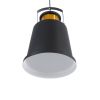 GLOBOSTAR® NUNZIATA 01236 Vintage Κρεμαστό Φωτιστικό Οροφής με Ντουί 1 x E27 AC 220-240V IP20 - Μαύρο & Χρυσό - Μ26 x Π26 x Υ40cm