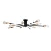 GLOBOSTAR® OLINDA 01244 Μοντέρνο Φωτιστικό Οροφής με Ντουί 10 x E27 AC 220-240V IP20 - Μαύρο & Χρυσό - Μ102 x Π102 x Υ17cm