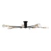 GLOBOSTAR® OLINDA 01244 Μοντέρνο Φωτιστικό Οροφής με Ντουί 10 x E27 AC 220-240V IP20 - Μαύρο & Χρυσό - Μ102 x Π102 x Υ17cm