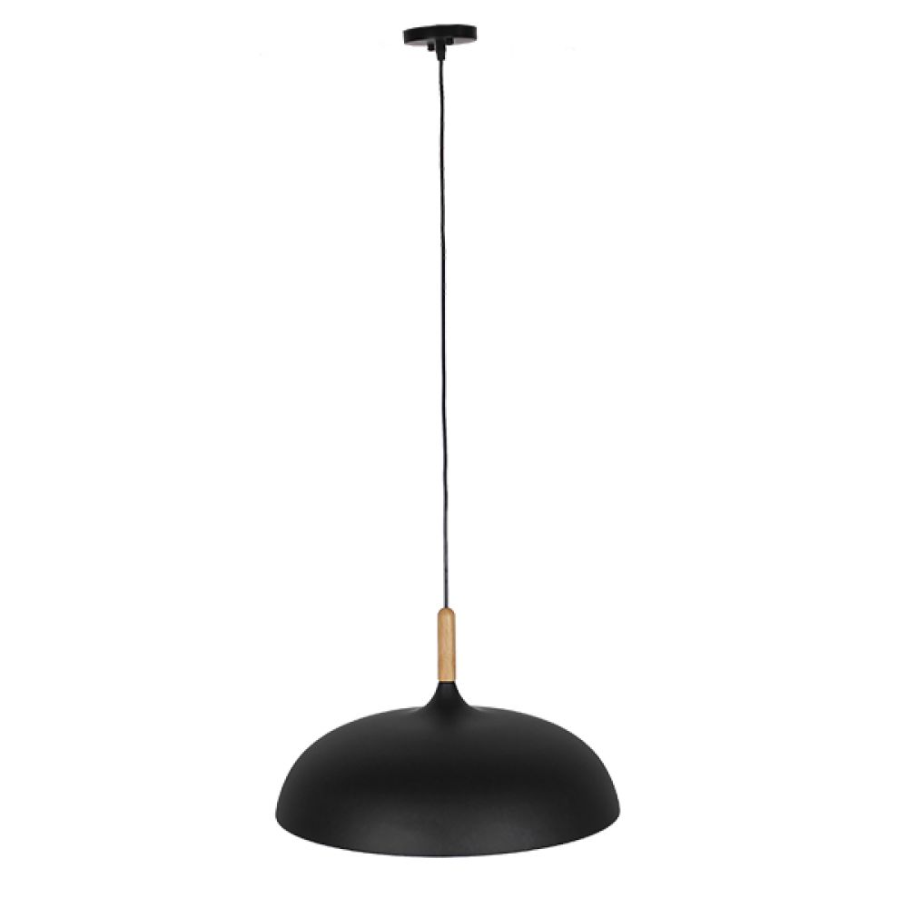 GLOBOSTAR® VALLETE 01258 Μοντέρνο Κρεμαστό Φωτιστικό Οροφής με Ντουί 1 x E27 AC 220-240V IP20 - Μαύρο & Μπεζ - Μ45 x Π45 x Υ27cm