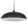 GLOBOSTAR® VALLETE 01258 Μοντέρνο Κρεμαστό Φωτιστικό Οροφής με Ντουί 1 x E27 AC 220-240V IP20 - Μαύρο & Μπεζ - Μ45 x Π45 x Υ27cm