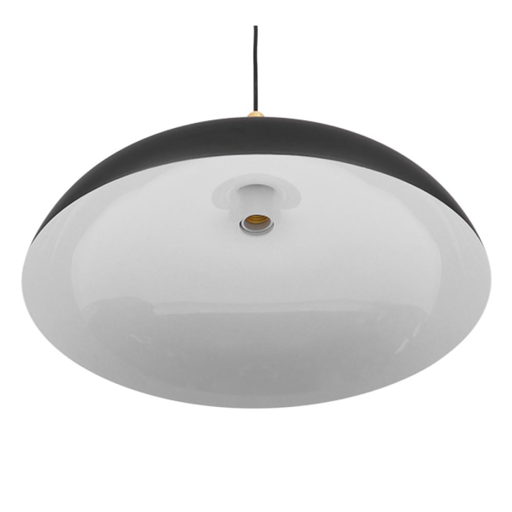 GLOBOSTAR® VALLETE 01258 Μοντέρνο Κρεμαστό Φωτιστικό Οροφής με Ντουί 1 x E27 AC 220-240V IP20 - Μαύρο & Μπεζ - Μ45 x Π45 x Υ27cm