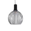 GLOBOSTAR® SCANDI 01266 Μοντέρνο Κρεμαστό Φωτιστικό Οροφής με Ντουί 1 x E27 AC 220-240V IP20 - Μαύρο - Μ38 x Π38 x Υ50cm