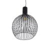 GLOBOSTAR® SCANDI 01266 Μοντέρνο Κρεμαστό Φωτιστικό Οροφής με Ντουί 1 x E27 AC 220-240V IP20 - Μαύρο - Μ38 x Π38 x Υ50cm