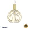 GLOBOSTAR® SCANDI 01267 Vintage Κρεμαστό Φωτιστικό Οροφής με Ντουί 1 x E27 AC 220-240V IP20 - Μπεζ - Μ38 x Π38 x Y50cm