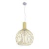 GLOBOSTAR® SCANDI 01267 Vintage Κρεμαστό Φωτιστικό Οροφής με Ντουί 1 x E27 AC 220-240V IP20 - Μπεζ - Μ38 x Π38 x Y50cm