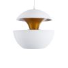 GLOBOSTAR® SEVILLE 01268 Μοντέρνο Κρεμαστό Φωτιστικό Οροφής με Ντουί 1 x E27 AC 220-240V IP20 - Λευκό & Χρυσό - Μ35 x Π35 x Υ35cm