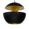 GLOBOSTAR® SEVILLE 01269 Μοντέρνο Κρεμαστό Φωτιστικό Οροφής με Ντουί 1 x E27 AC 220-240V IP20 - Μαύρο & Χρυσό - Μ35 x Π35 x Υ35cm