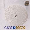 GLOBOSTAR® SERENIA 01270 Μοντέρνο Κρεμαστό Φωτιστικό Οροφής με Ντουί 1 x E27 AC 220-240V IP20 - Μαύρο & Λευκό - Μ60 x Π60 x Υ30cm