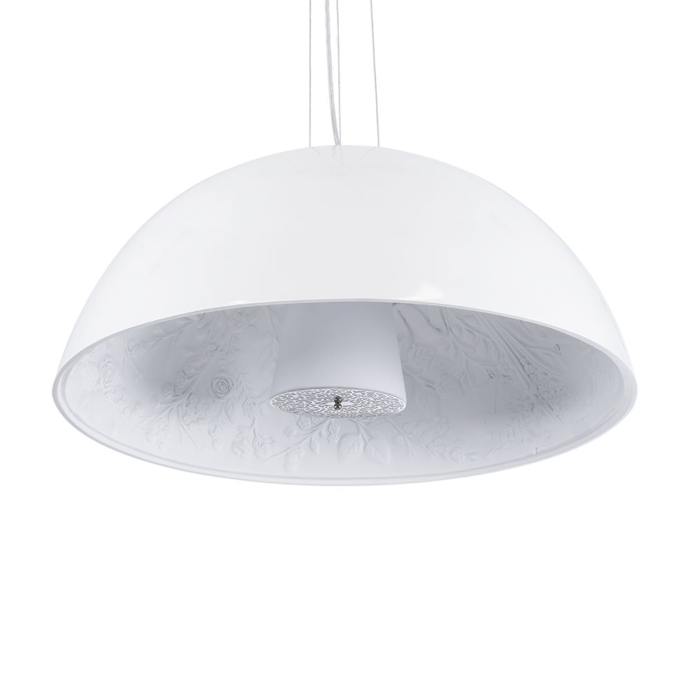 GLOBOSTAR® SERENIA 01271 Μοντέρνο Κρεμαστό Φωτιστικό Οροφής με Ντουί 1 x E27 AC 220-240V IP20 - Λευκό - Μ60 x Π60 x Υ30cm