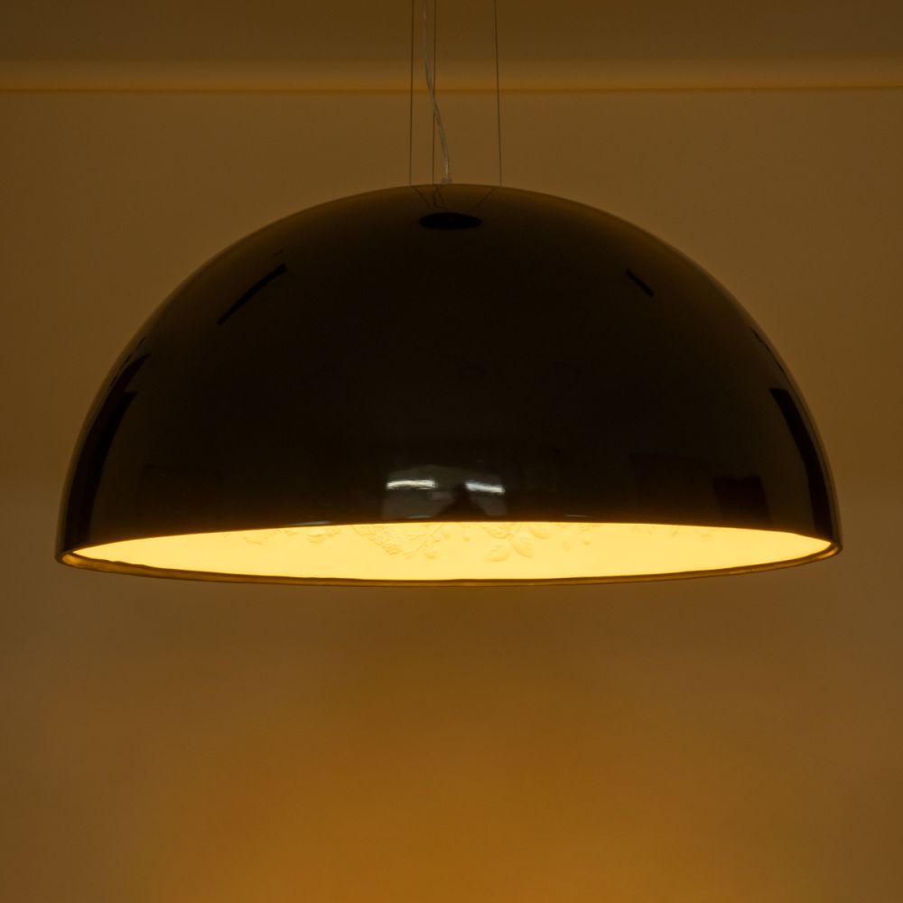 GLOBOSTAR® SERENIA 01272 Μοντέρνο Κρεμαστό Φωτιστικό Οροφής με Ντουί 1 x E27 AC 220-240V IP20 - Μαύρο & Λευκό - Μ90 x Π90 x Υ40cm