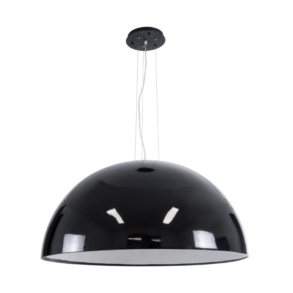 GLOBOSTAR® SERENIA 01272 Μοντέρνο Κρεμαστό Φωτιστικό Οροφής με Ντουί 1 x E27 AC 220-240V IP20 - Μαύρο & Λευκό - Μ90 x Π90 x Υ40cm